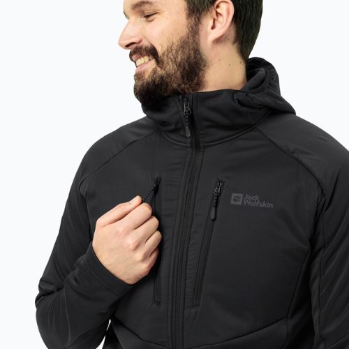 Kurtka hybrydowa męska Jack Wolfskin Alpgrat Pro Ins Fz black