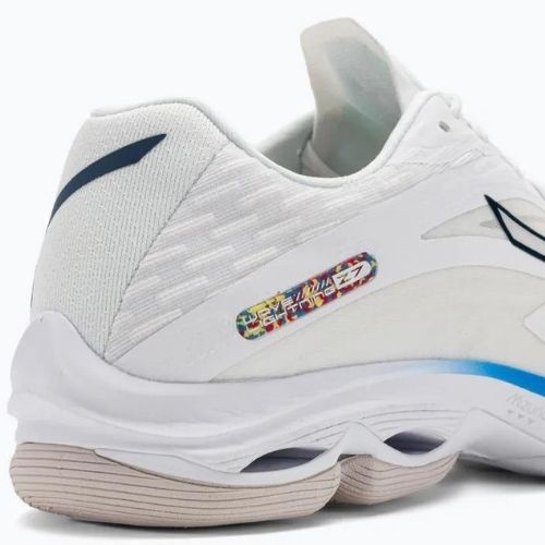 Buty do siatkówki męskie Mizuno Wave Lightning Z7 undyed white/moonlit ocean/peace blue