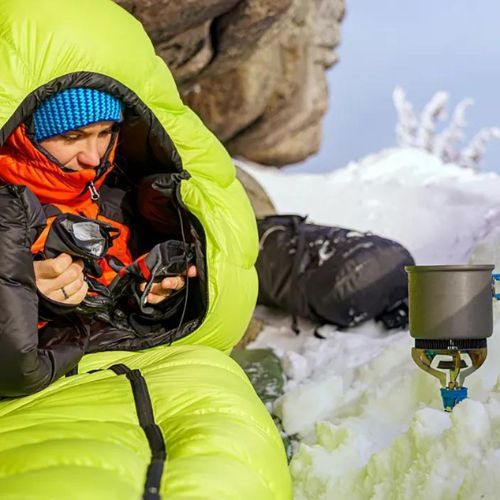 Śpiwór AURA AR 300 195 cm limonkowy