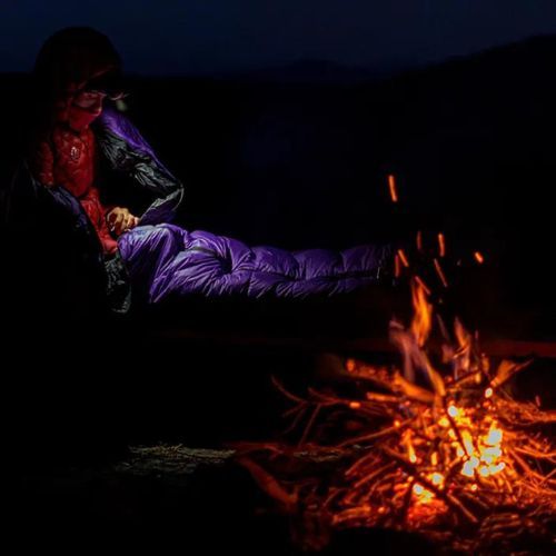 Śpiwór AURA AR 300 195 cm fioletowy