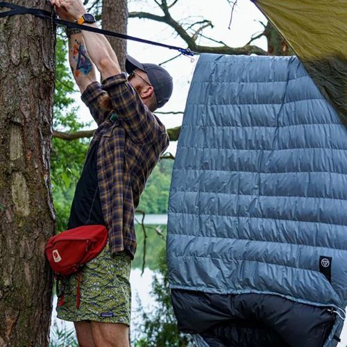 Śpiwór AURA Nom 300 180 cm/right stalowy