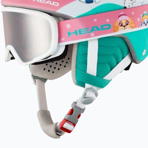 Kask narciarski dziecięcy HEAD Maja Set Paw + Gogle Jr pink/silver red