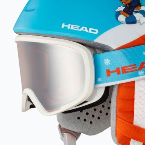 Kask narciarski dziecięcy HEAD Mojo Set Paw + Gogle Jr blue/silver red