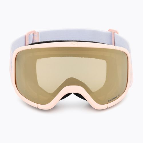 Gogle narciarskie dziecięce Salomon Lumi Flash Jr tropical peach/flash gold