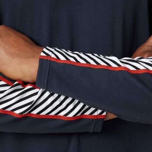 Bluza termoaktywna męska Helly Hansen Lifa Active Stripe Crew navy