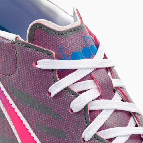 Buty piłkarskie męskie Diadora Brasil Elite Veloce GR TFR white/pink fluo/blue fluo