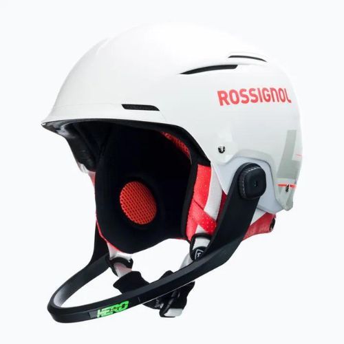Kask narciarski Rossignol Hero Slalom Impacts + Chinguard white