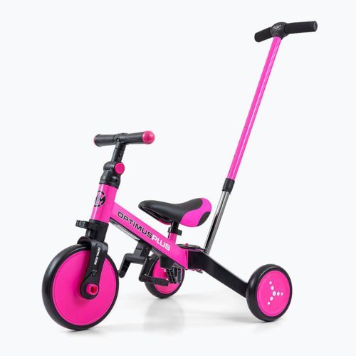 Rowerek biegowy trójkołowy Milly Mally 4w1 Optimus Plus pink