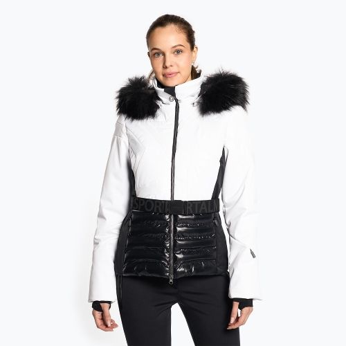 Kurtka zimowa damska Sportalm Saturday m.Kap+P optical white