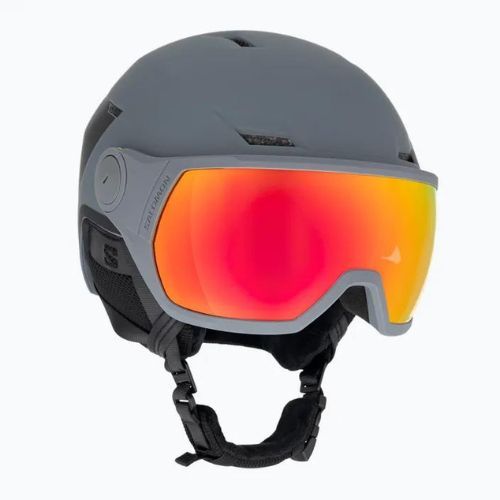 Kask narciarski Salomon Pioneer LT Visor ebony/red