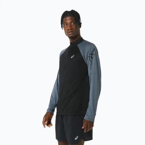 Longsleeve do biegania męski ASICS Icon 1/2 Zip performance black/carrier grey