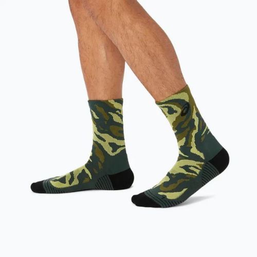 Skarpety ASICS Color Camo Run Crew rain forest/cactus/glow yellow