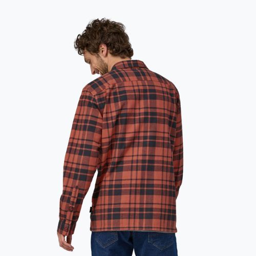 Koszula męska Patagonia Organic Cotton MW Fjord Flannel ice caps/burl red