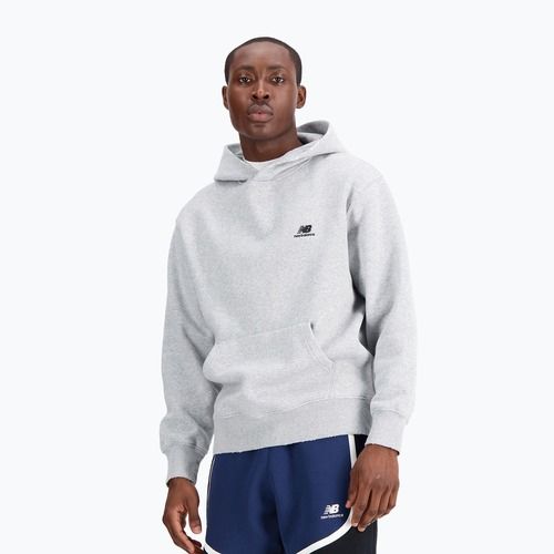 Bluza męska New Balance Hoops Fleece Hoodie athletic grey