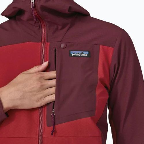 Kurtka softshell damska Patagonia R1 CrossStrata Hoody touring red