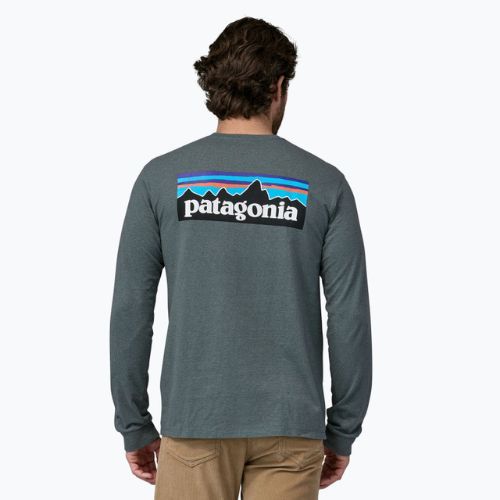 Longsleeve męski Patagonia P-6 Logo Responsibili nouveau green