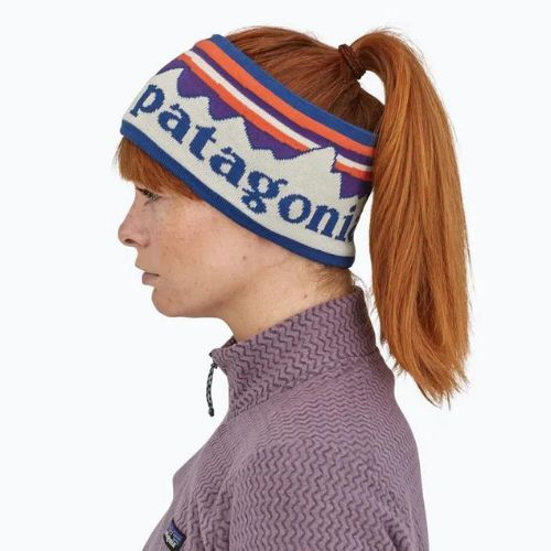 Opaska na głowę damska Patagonia Powder Town fitz roy sunrise knit/birch white
