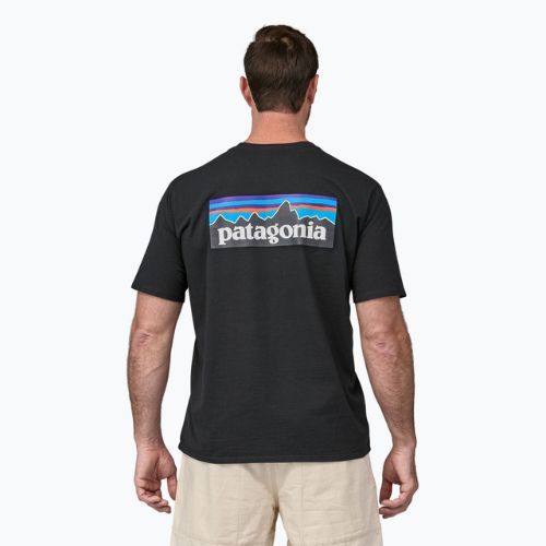 Koszulka trekkingowa męska Patagonia P-6 Logo Responsibili-Tee black