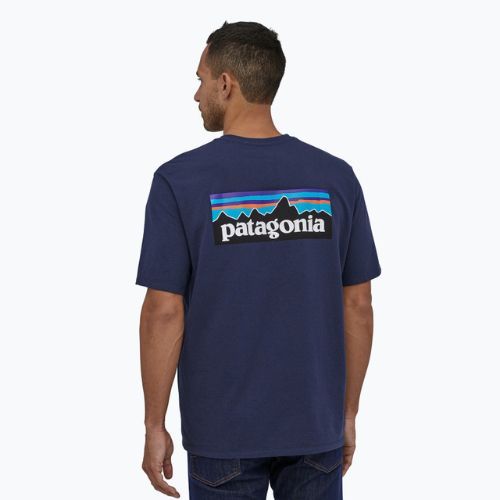 Koszulka trekkingowa męska Patagonia P-6 Logo Responsibili-Tee classic navy