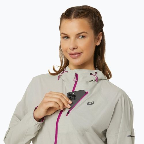 Kurtka do biegania damska ASICS Fujitrail Waterproof birch