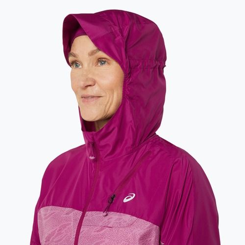 Kurtka do biegania damska ASICS Fujitrail Packable soft berry/blackberry