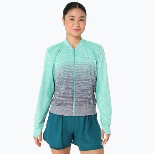 Kurtka do biegania damska ASICS Nagino Run Seamless aurora green/blue expanse