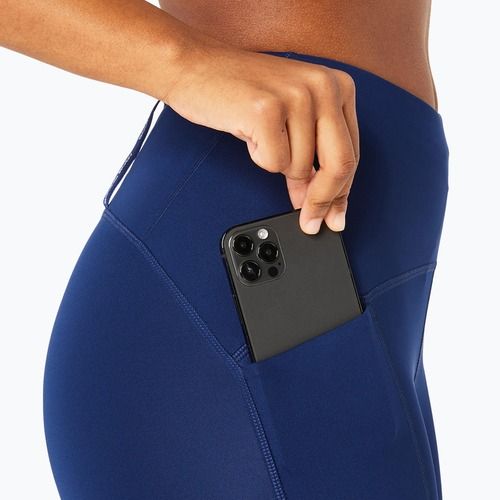 Legginsy do biegania damskie ASICS High Waist Capri blue expanse