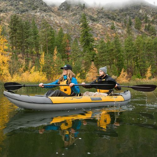Kajak pompowany 2-osobowy Advanced Elements Island Voyager 2 340 cm yellow/grey