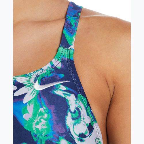 Strój pływacki jednoczęściowy damski Nike Hydrastrong Multi Print Fastback midnight navy
