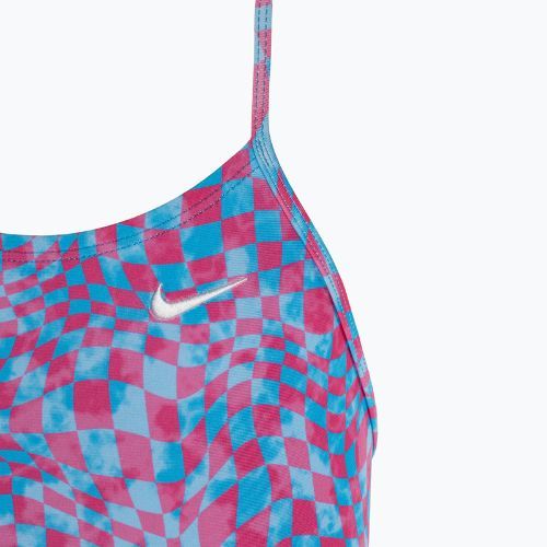 Strój pływacki jednoczęściowy dziecięcy Nike Hydrastrong Charms Multi Print Lace Up Back blue