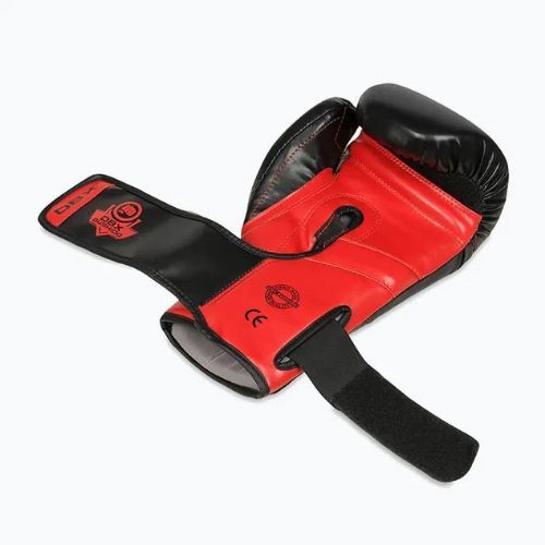 Rękawice bokserskie DBX BUSHIDO "Hammer - Red" Muay Thai czarne/czerwone