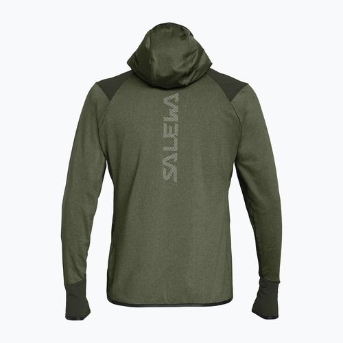 Bluza trekkingowa męska Salewa Agner Hybrid PL/DST FZ dark olive melange