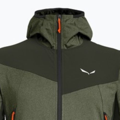 Bluza trekkingowa męska Salewa Agner Hybrid PL/DST FZ dark olive melange