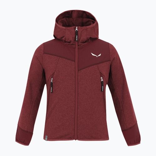 Bluza dziecięca Salewa Agner Melange PL FZ Hoody syrah