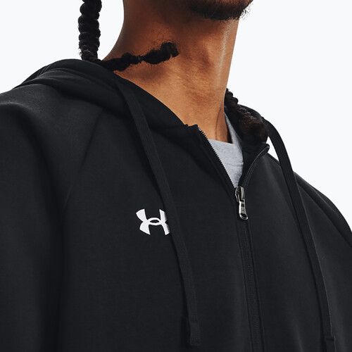 Bluza męska Under Armour Rival Fleece FZ Hoodie black/white
