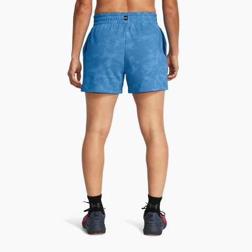 Spodenki treningowe damskie Under Armour Project Rock Underground Terry viral blue/phoenix/white