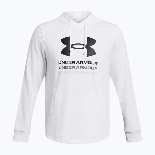 Bluza męska Under Armour Rival Terry Graphic Hood white/black