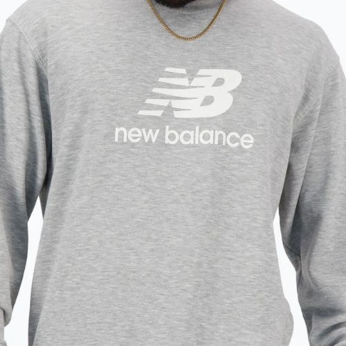 Bluza męska New Balance Stacked Logo French Terry Crew athletic grey