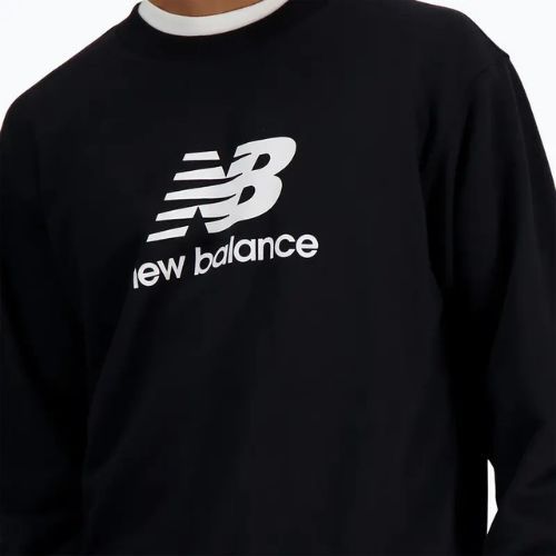 Bluza męska New Balance Stacked Logo French Terry Crew black