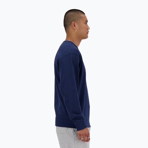Bluza męska New Balance Stacked Logo French Terry Crew nb navy
