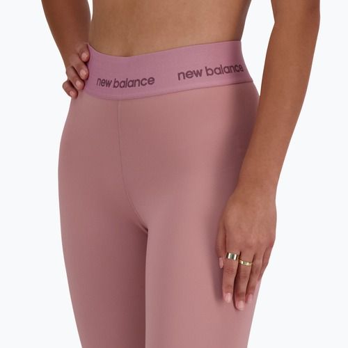 Legginsy damskie New Balance Sleek High Rise 25" rosewood