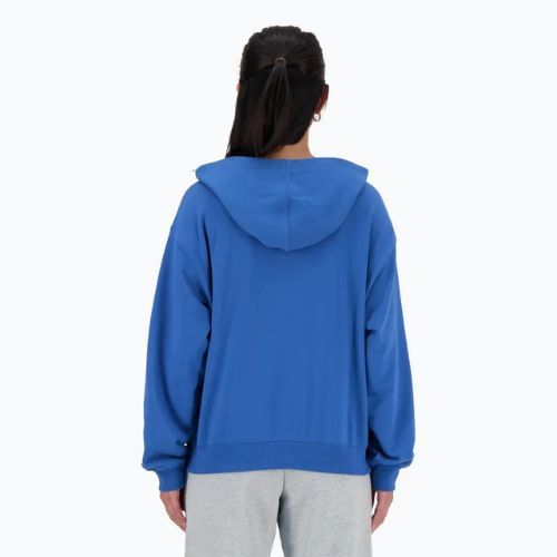 Bluza damska New Balance French Terry Stacked Logo Hoodie blueagat