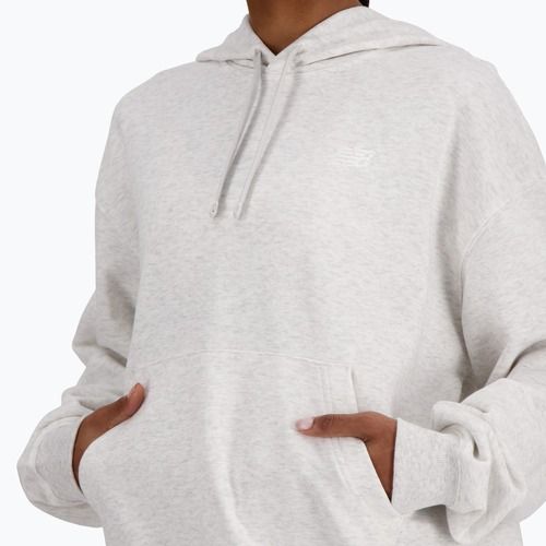 Bluza damska New Balance French Terry Small Logo Hoodie ash heather