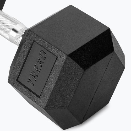 Hantel ogumowany XTREXO Hex 17.5 kg