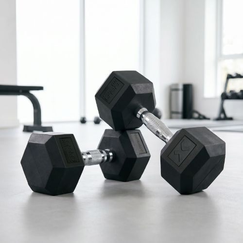 Hantel ogumowany XTREXO Hex 22.5 kg