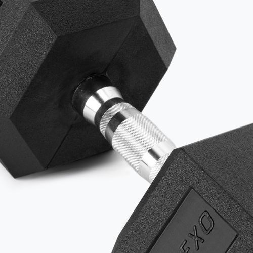 Hantel ogumowany XTREXO Hex 27.5 kg