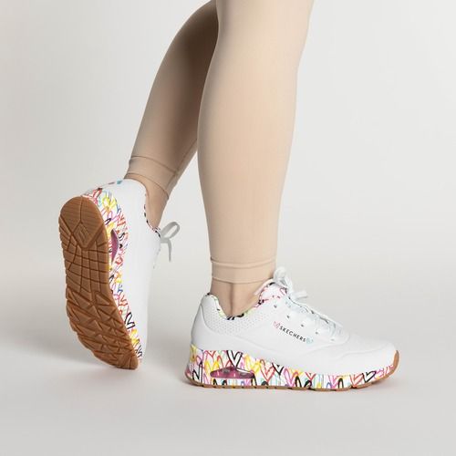 Buty damskie SKECHERS Uno Loving Love white/multi