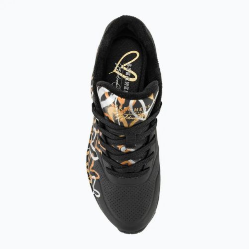 Buty damskie SKECHERS JGoldcrown Uno Metallic Love black/metallic