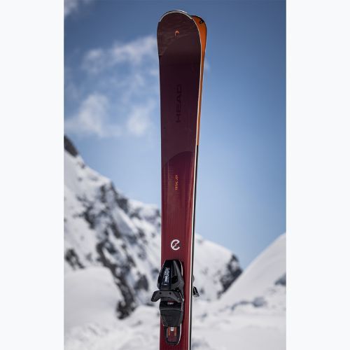 Narty zjazdowe damskie HEAD e-total Joy SW SLR Joy Pro + Protector SLR 11 GW dark red/orange