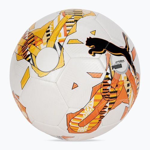 Piłka do piłki nożnej PUMA Orbita 6 FanwearCapsule MS puma white/rickle orange/puma black rozmiar 5